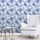 thumbnail image 2 of Fine Decor - Papel Pintado de Pared Apex Diseño Geométrico (Azul), 2 of 3
