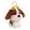 Brown, variant on White Puppy Plush Keychain With Pink Flower And Lace Collar Soft Cute Bag Charm(White-4In)#1437