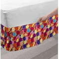 thumbnail image 2 of Colorful Bed Skirt, Abstract Concept Grunge Circular Shapes Pattern in Chaotic Paint Geometric Art, Elastic Bedskirt Dust Ruffle Wrap Around for Bedding Decor, 4 Sizes, Multicolor, by Ambesonne, 2 of 2