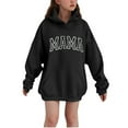 thumbnail image 2 of AUNVITO Girls Hooded Sweatshirt Letter Print Long Sleeve Casual Pullover with Pockets Urban-Style Streetwear, 2 of 4