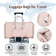 thumbnail image 6 of COFEST Garment Bags for Travel for Women 2024 Garment Duffle Bag Convertible Foldable 2 In 1 Suit Bag for Hanging Clothes Business Trip Bag with Toiletry Pocket Pink, 6 of 7