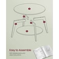 thumbnail image 3 of Snow White 2 - Tier Round Coffee Table with Storage - 31.5 x 17.7 Inches, Easy to Assemble for Living Room, 3 of 6