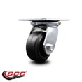 thumbnail image 2 of 4 Inch Heavy Duty Top Plate Rubber on Steel Swivel Caster with Ball Bearing SCC, 2 of 2