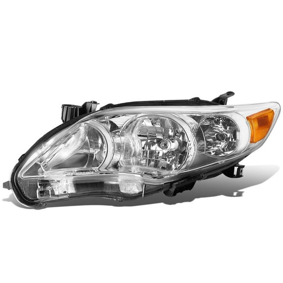 DNA Motoring For 11-13 Toyota Corolla Sedan Driver Left LH Side Chrome Headlight Lamp TO2502203