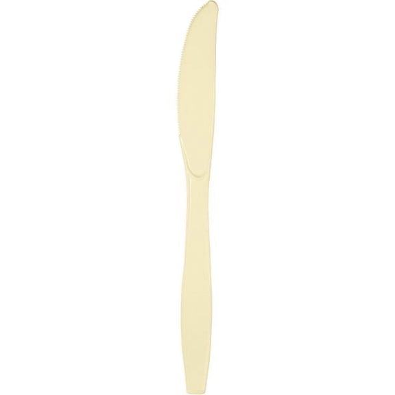 Touch of Color Premium Plastic Knives, Ivory, 24 Ct
