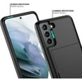 thumbnail image 4 of Samsung S21 Plus Case with Card Holder Dual Layer Heavy Duty Protective Galaxy S21 Plus Case Hidden Card Slot Slim Wallet Case for Samsung S21 Plus(Black), 4 of 14
