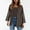 Gray, variant on Dasayo Fall Ladies Tops and Blouses Brown Long Sleeve Open Front Pocket Solid Cardigans Womens Blouse S