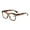 Tortoiseshell, variant on Thick Oversize Square Transparent Reading Glasses for Women and Men, Blue Light Blocking Spring Hinge Readers