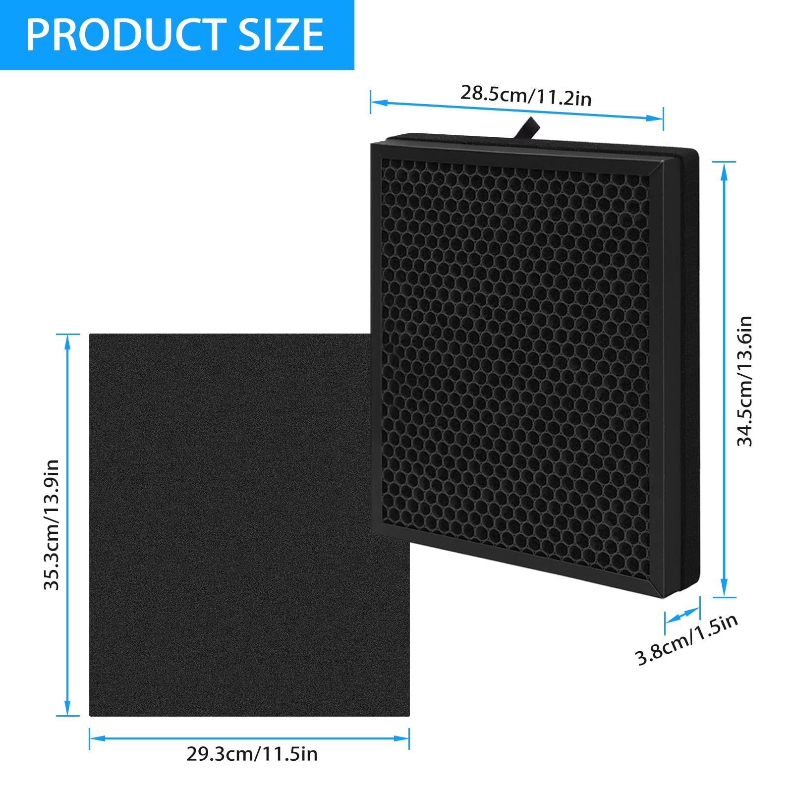 Replacement HEPA Filter Compatible with Zigma Aerio-300 Air Purifier
