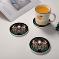 thumbnail image 2 of LNWH Non-Slip Decorative Drink Coasters, Absorbent Tiger Skull Art Pattern Drink Mats, 6PCS, 2 of 7