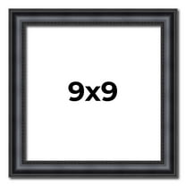 9x9 Frame Black Real Wood Picture Frame Width 1.25 inches | Interior Frame Depth 0.5 inches |