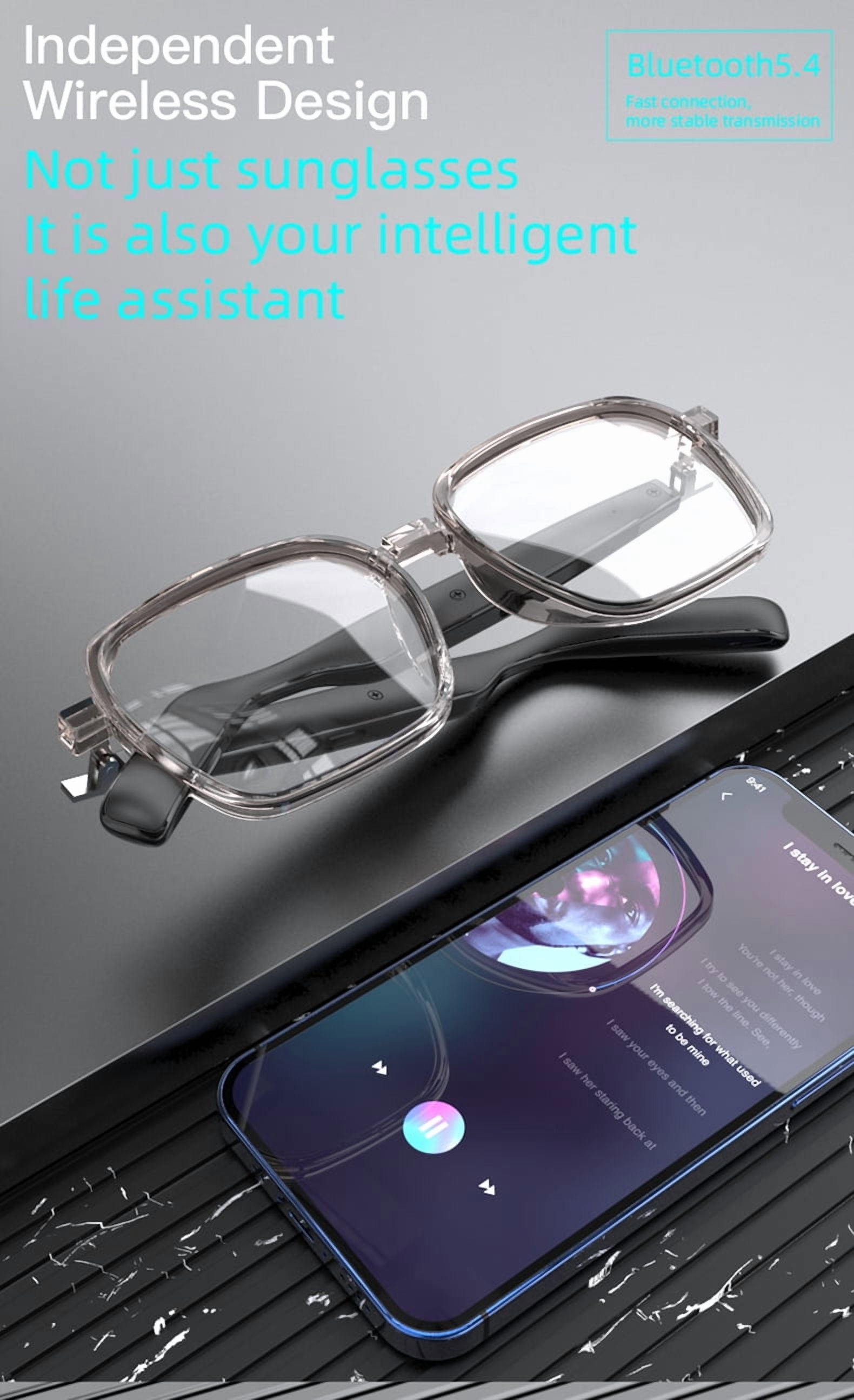 Smart sunglasses, Bluetooth glasses, wireless high-definition UV protection lens glasses, waterproof speakers, music listening and speaking sunglasses