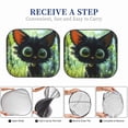 thumbnail image 6 of Honeii Cute Big-Eyed Black Cat Print Foldable Car Sun Shade for Windshield, 2-Piece UV Protection Shade, Protects Car Interior, Ideal for Cars, Trucks, SUVs-Large, 6 of 6
