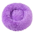 thumbnail image 2 of Small Dog Bed Washable, Calming Dog Bed 16 Inch Donut Bed for Dogs, Anti Relaxation Dog Bed for Puppy and Indoor Cat, Cozy Round Plush Pet Sleeping Mat, Purple, 1 Pack, 2 of 8
