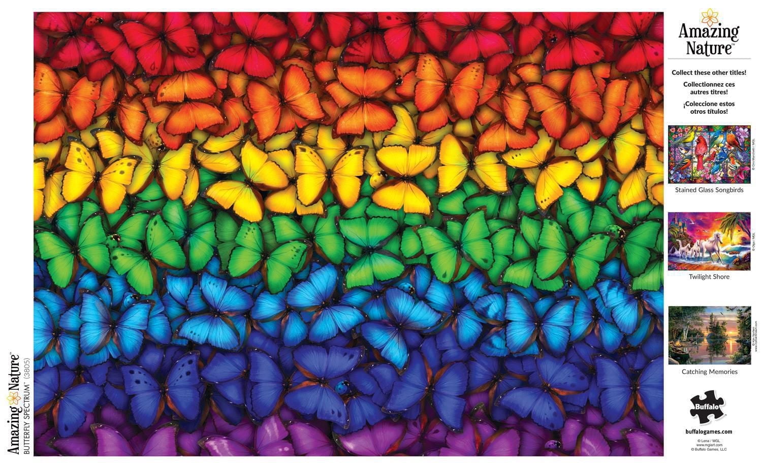Buffalo Games - Le puzzle Amazing Nature - Butterfly Spectrum - en 500 pièces