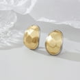 thumbnail image 3 of Mytys Women Gold Stud Earrings Two Tone Statement Earring Jewelry Gifts, 3 of 5