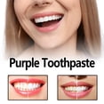 thumbnail image 4 of ¡Compre 2 y obtenga 3! Pasta de dientes púrpura para blanquear los dientes, limpia profundamente el sarro, las manchas de los dientes y el olor de la boca, pasta de dientes para el aliento fresco, 4 of 5