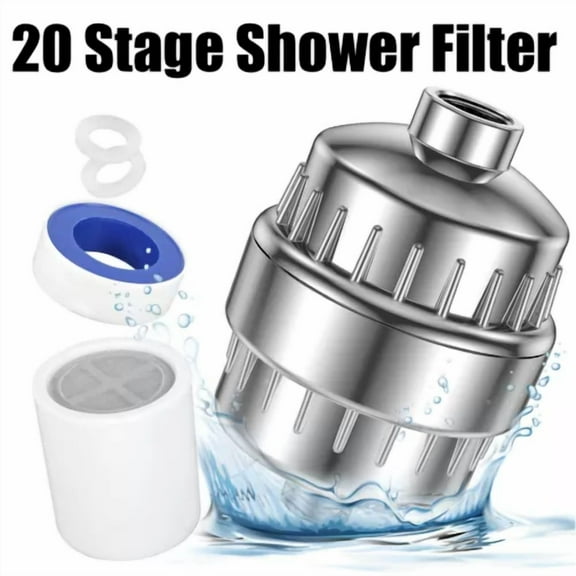 20-Stage Shower Head Filter Replace Purifier With Filter For Hard Water Softener