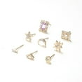 thumbnail image 5 of Ayyufe 7Pairs/Set Women Rhinestone Inlaid Sun Star Moon Stud Earrings, 5 of 7