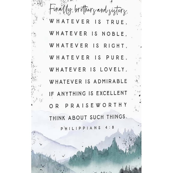 Whatever Is True Philippians 4 8 Wall Decor  Bible Verse Wall Art Baptism Gift Modern Scripture Wall Art Farmhouse Decor Bible Poster Paintings for Bathroom poster