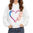 thumbnail image 2 of Mifsaly Toddler Girls Hoodies Heart Butterfly Print Long Sleeve Hooded Sweatshirts Fall Winter Everyday Casual Warm Pullover White,9-10Years, 2 of 6