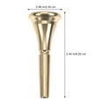 thumbnail image 2 of FONDOTIN Golden Copper Alloy Horn Mouthpiece Replacement Professional Instrument Accessory for French Horn, 2 of 8