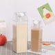 thumbnail image 5 of Milk Carton Water Bottle Clear Square Milk Bottles Plastic Leak Proof Cup, Reusable Transparent Milk Cardboard Water Bottle, 5 of 5