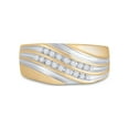 thumbnail image 2 of Diamond Princess 10kt Yellow Gold Mens Round Diamond Wedding Band Ring 1/4 Cttw, 2 of 4