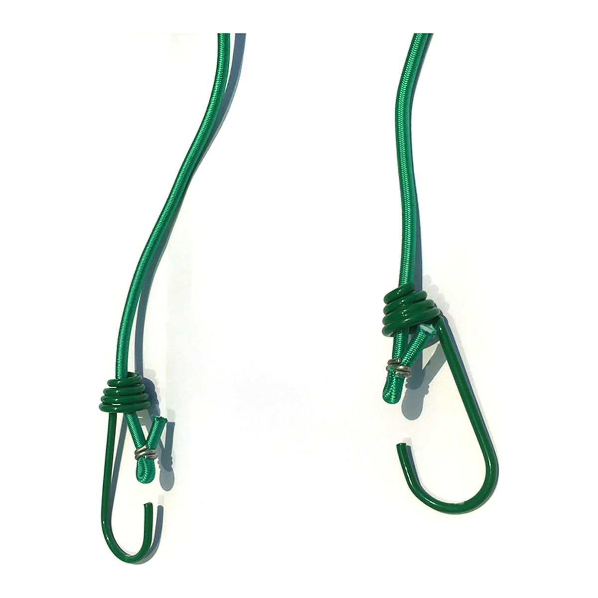 2 Pcs Portable Travel Outdoor Indoor Clothesline Windproof Stretchable Elastic Rope with Clips (Green)