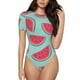 thumbnail image 1 of Balery Watermelon Body de cuello redondo de manga corta para mujer Tops de manga corta Tops básicos-Large, 1 of 7