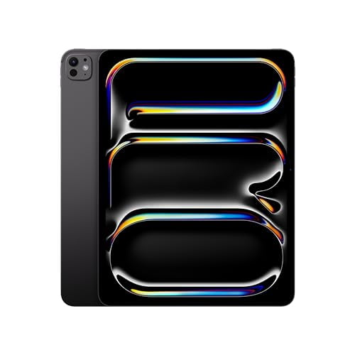 Apple iPad Pro 13-Inch (M4): Ultra Retina XDR Display, 256GB, Landscape 12MP Front Camera/12MP Back Camera, LiDAR Scanner, Wi-Fi 6E, Face ID, All-Day Battery Life - Space Black