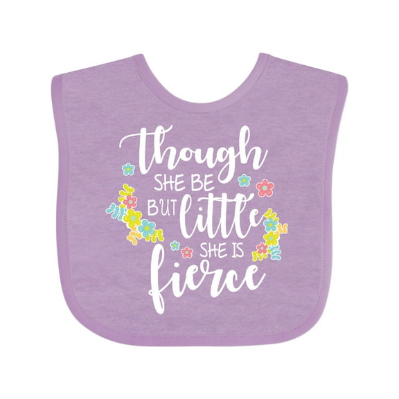 Inktastic Though She Be but Little She is Fierce Shakespeare Girls Baby Bib