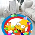 thumbnail image 4 of LaModaHome Rounded Rug Simpsons Area RugNon-Slip Rug Washable Mat Child Stain Resistant Living Room Kitchen Carpet 3.3X3.3ft(100X100cm), 4 of 5