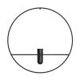 thumbnail image 1 of Sywqhk Portavelas redondo geométrico de metal para decoración del hogar (terraza de flores negras, 29 cm) Sywqhk Para estrenar, 1 of 8