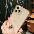 thumbnail image 2 of Glitter Clear Case for iPhone 12 Pro Max Case Bling Sparkle Hybrid Soft Silicone Bumper with Hard PC Case for iPhone 12 Pro Max for Girl Women Camera Protective Case with Screen Protector, 2 of 7