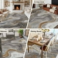 thumbnail image 5 of 5'x8' Area Rugs, Gray Marble Indoor Outdoor Area Rug for Living Room Bedroom, Farmhouse Vintage Abstract Ombre Texture Washable Bathroom Rugs Kitchen Floor Carpet Mats Home Decor Aesthetic, 5 of 8