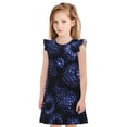 thumbnail image 1 of Fotbe Blue-Purple Raspberries Vestido de Dormir para Niñas de 3 a 10 Años, Mangas Cortas, Estilo Princesa, Pijama Camisón con Mangas Voladas-Medium, 1 of 6