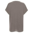 thumbnail image 5 of Women Casual Basic T Shirt Polyester Rayon Spandex Loose Fit for Summer and Various Occasions, 5 of 5