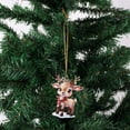 thumbnail image 3 of 1set, Christmas Ornaments, Acrylic Christmas Elk Pendant Christmas Tree Home Party Decor Ornaments Christmas Tree Decorations, Christmas Hanging Ornament for Holiday, Party, Home, 3 of 4