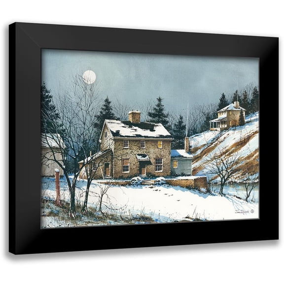 Rossini, John 14x12 Black Modern Framed Museum Art Print Titled - A February Evening