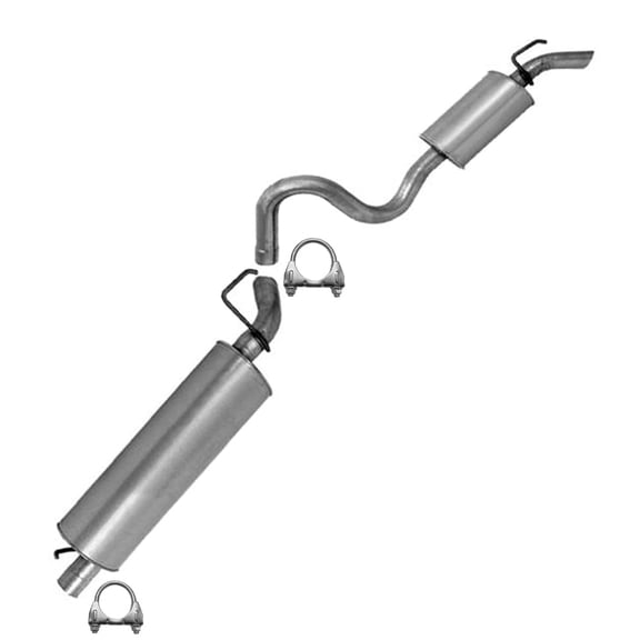 Northeastern Exhaust Muffler & Resonator Fits 2004-2009 Dodge Durango 3.7L, 2004-2007 4.7L & 2004-2009 5.7L - Direct Fit