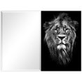 thumbnail image 1 of Empire Art Direct TAM-EAD1182-3648R Lion Rectangular Beveled Mirror on Free Floating Printed Tempered Art Glass, 1 of 1