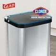 thumbnail image 3 of GLAD - Poubelle - Couvercle Rabattable - 13,2 gal - Acier Inoxydable, 3 of 12