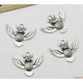 thumbnail image 4 of U8MO Wholesale retro style Lovely owl alloy charm pendants DIY material 30x23mm-ancient silver-100pcs, 4 of 4