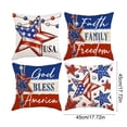 thumbnail image 3 of 4th of July Throw Pillow Covers 18x18in Set of 4,Patriotic Pillow Case for Independence Day,Memorial Day,Veteran's Day,USA,American Summer Outdoor Red White Blue Decorations, 3 of 5