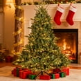 thumbnail image 5 of LAMPHOME 9FT Pre-Lit PE/PVC Tree - 1100 UL Lights, 3451 Tips, 4-Part Hinged, Metal Stand for Winter Décor, 5 of 8