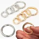 thumbnail image 4 of 10/50 Uds. De cierres de resorte de anillo redondo de Metal para joyería DIY, mosquetón redondo que se puede abrir, llavero, Clips para bolsa, gancho,, 4 of 5