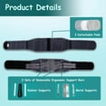 thumbnail image 5 of Plus Size Back Brace for Lower Back Pain, Breathable Obese Belly Support for Sciatica, Back Pain, Scoliosis, Two Sets of Support Bars. Lightweight. (Belly: 52" - 60"), 5 of 8