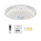 thumbnail image 5 of Lámpara de techo LED regulable con control por aplicación, altavoz Bluetooth y mando a distancia, 220 V, luz de techo LED que cambia de color 2800-6500 K, para dormitorio infantil, luz de techo con mú, 5 of 9
