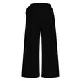 thumbnail image 6 of LLYwey s Womens Fall Pants Ladies Lace up Loose Casual Plus Size Ladies High Waisted Wide Leg Pants New Full Length Pants Trousers Regular Fitted Black S, 6 of 6